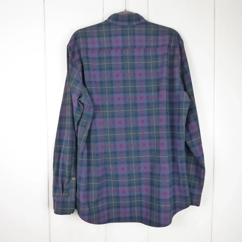 Mizzen and Main Shirt Men SZ L Trim Fit Flannel Button Down Casual MiUSA Classic